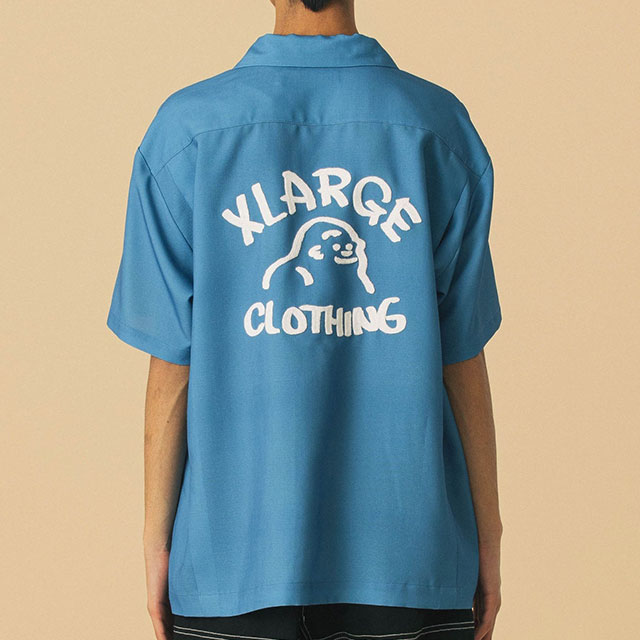 【SALE】エクストララージ XLARGE ドローイング OG ショートスリーブシャツ [101252014002 SU25] DRAWING OG S/S SHIRT メンズ x-large エックスラージ トップス 半袖 オープンカラーシャツ LtBLUE 正規取扱店【ts】 XLARGE（エクストラ ラージ） ドローイング OG ショートスリーブシャツ