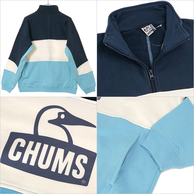 チャムス CHUMS カーンズパネルハーフジップトップ [CH00-1509 FW25] M Kearns Panel Half Zip Top メンズ トップス プルオーバー USAコットン オーバーサイズ 正規取扱店【coupon】 CHUMS（チャムス） カーンズパネルハーフジップトップ CH00-1509 FW25