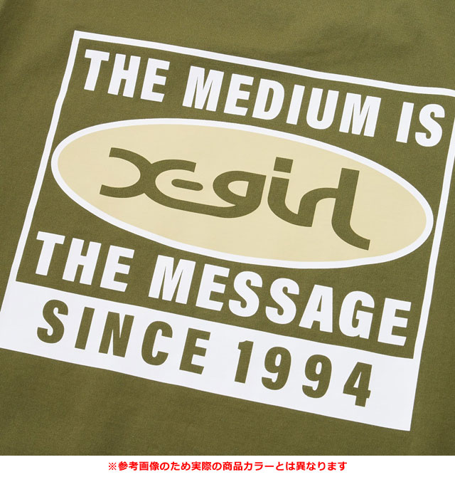 エックスガール X-girl ボックスロゴショートスリーブTシャツ 105258011001 SS25SPOT BOX LOGO S S TEE レディース xgirl トップス 半袖 WHITE  正規取扱店 エックスガール X-girl BOX LOGO S/S TEE BLACK [105258011001