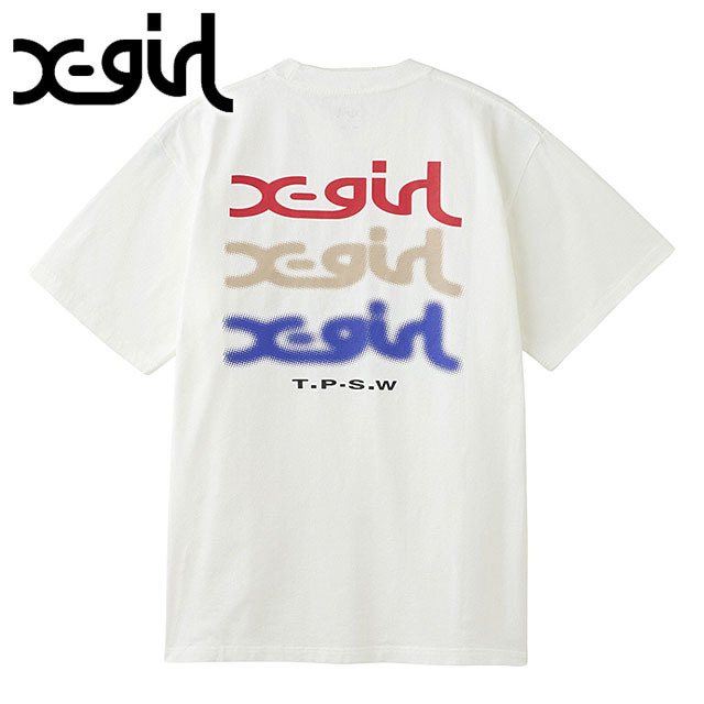 エックスガール X-girl グローロゴショートスリーブTシャツ 105258011004 SS25SPOT GLOW LOGO S S TEE レディース xgirl トップス 半袖 CHARCOAL  正規取扱店 X-girl エックスガール グローロゴショートスリーブTシャツ