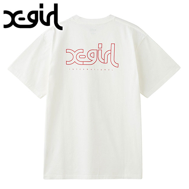 エックスガール X-girl ミルズロゴショートスリーブTシャツ 105258011006 SS25SPOT MILLS LOGO S S TEE レディース xgirl トップス 半袖 BLACK  正規取扱店 X-girl エックスガール ミルズロゴショートスリーブTシャツ