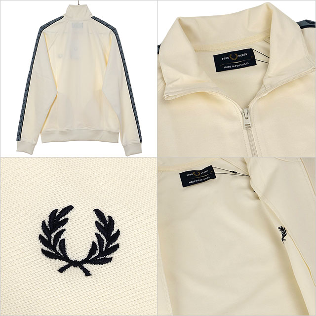 フレッドペリー FRED PERRY コントラストテープ トラックジャケット J5557-729 FW25 メンズ アウター トラックトップ ECRU NAVY 正規取扱店 | FRED PERRY | 02