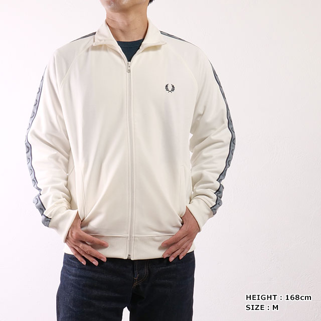 フレッドペリー FRED PERRY コントラストテープ トラックジャケット J5557-729 FW25 メンズ アウター トラックトップ ECRU NAVY 正規取扱店 | FRED PERRY | 06