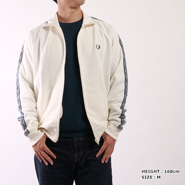 フレッドペリー FRED PERRY コントラストテープ トラックジャケット J5557-729 FW25 メンズ アウター トラックトップ ECRU NAVY 正規取扱店 | FRED PERRY | 07