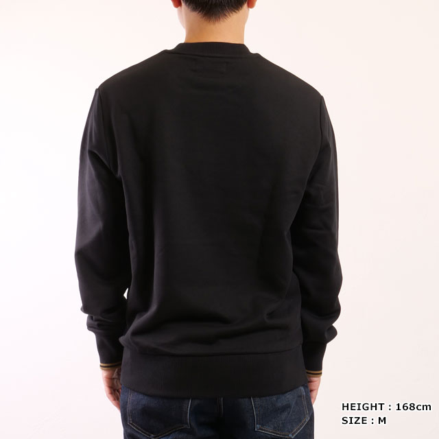 Fred Perry ブラック クルーネック スウェット FRED PERRY フレッドペリー クルーネックスウェット/CREW NECK