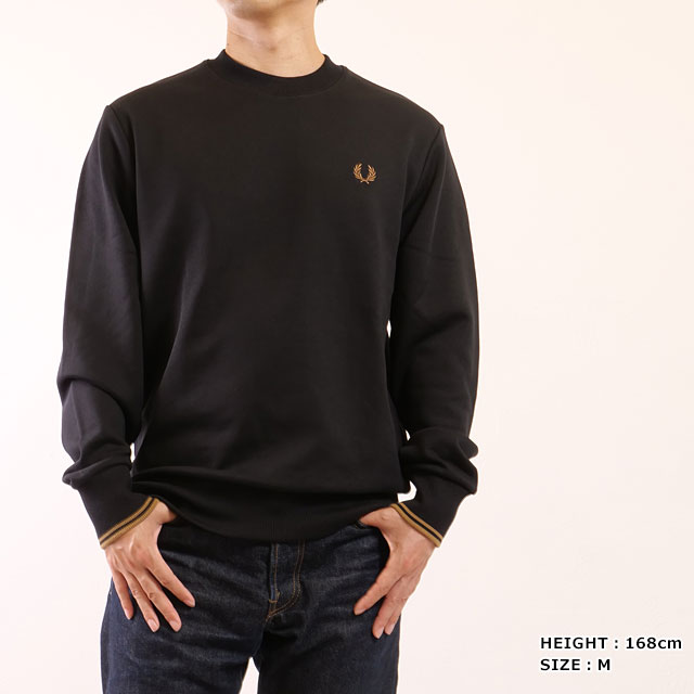 Fred Perry ブラック トレーナー FRED PERRY トレーナー スウェット / フレッドペリー 別注