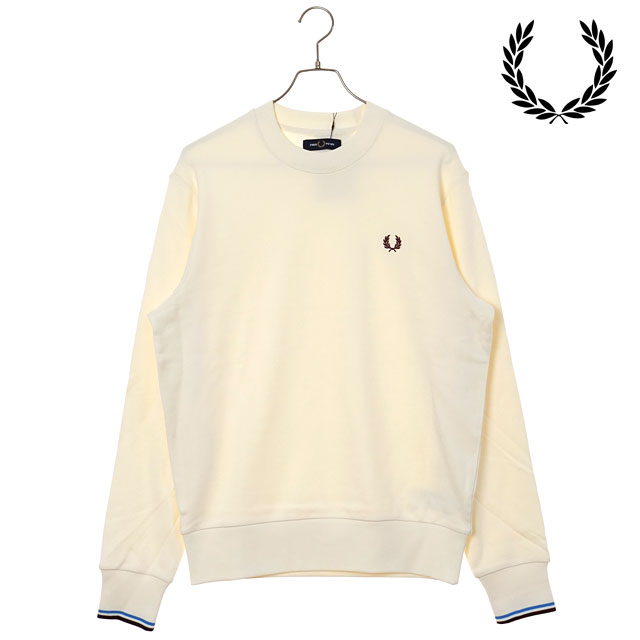 フレッドペリー クルーネック セーター ベージュ Lサイズ FRED PERRY（フレッドペリー） クルーネック スウェットシャツ M7535