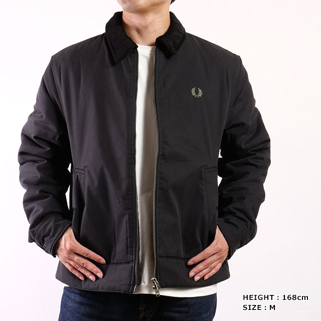 FRED PERRYフレッドペリー 中綿ジャケット L ブラック FRED PERRY（フレッドペリー） コットン カバンジャケット J8535-184
