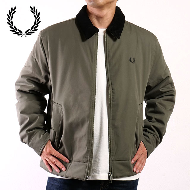 フレッドペリー FRED PERRY コットン カバンジャケット [J8535-W19 FW25] COTTON CABAN JACKET メンズ アウター トラックトップ ブルゾン LAUREL-WREATH-GREEN 正規取扱店 FRED PERRY（フレッドペリー） コットン カバンジャケット J8535-W19