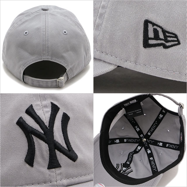 ニューエラ NEW ERA ニューヨーク・ヤンキース ウォッシュドコットン 14525117 9TWENTY WASHED NEYYAN 25J 定番 サイズ調整可能 グレー ブラック 正規取扱店 | NEW ERA | 02