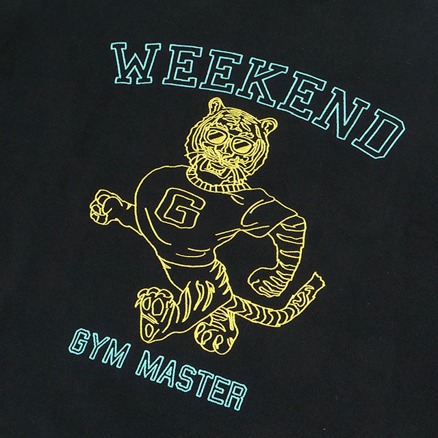 ジムマスター GYM MASTER 10.3oz WEEKEND 刺繍スウェットビッグTee G621782-05 FW25 メンズ トレーナー 長袖Tシャツ ビッグシルエット ブラック 正規取扱店 | gym master | 03