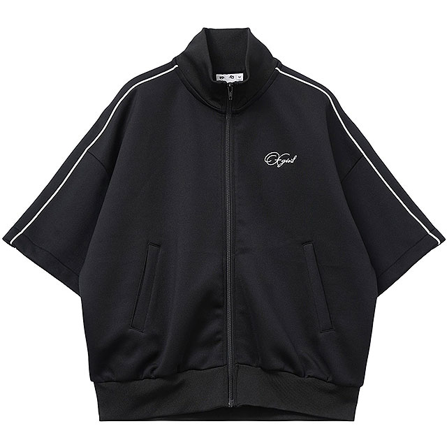 エックスガール X-girl ペンシルスクリプトロゴ ツーウェイトラックジャケット 105253012010 FW25 PENCIL SCRIPT LOGO 2WAY TRACK JACKET BLACK 正規取扱店_3