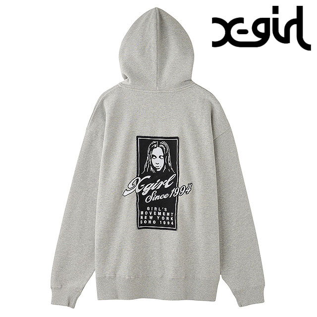 Xgirl パーカー X-girl エックスガール パーカー ジップアップ レディース 袖ロゴ