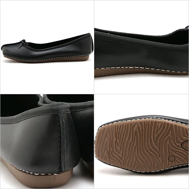 クラークス Clarks フラットシューズ フレックルアイス 20352929 FW25 Freckle Ice レディース 靴 バレエシューズ Black-Leather 正規取扱店 | Clarks | 02