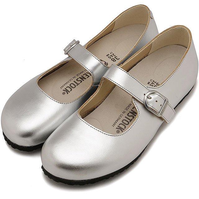 ビルケンシュトック BIRKENSTOCK フラットシューズ サンタクラリタ 1030679 FW25 SANTA CLARITA レディース ドイツ製 SILVER | NATURAL-LEATHER 正規取扱店