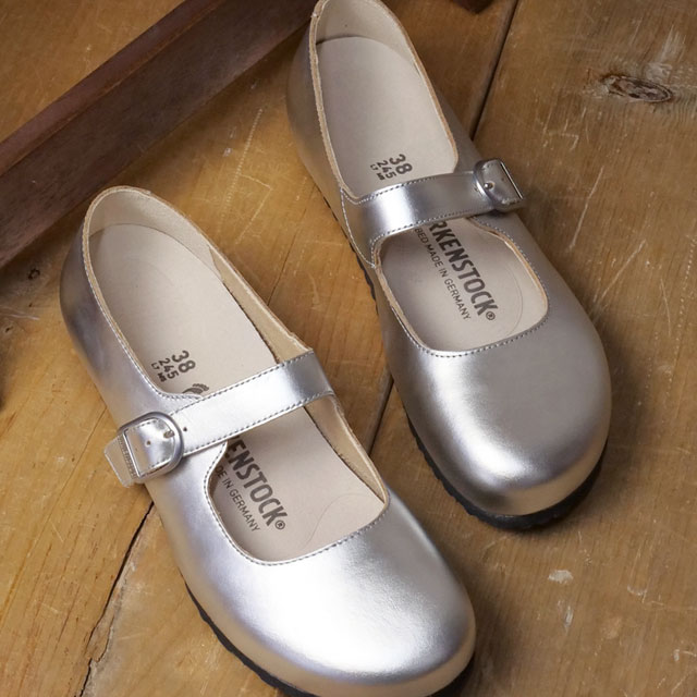 ビルケンシュトック BIRKENSTOCK フラットシューズ サンタクラリタ 1030679 FW25 SANTA CLARITA レディース ドイツ製 SILVER | NATURAL-LEATHER 正規取扱店_1