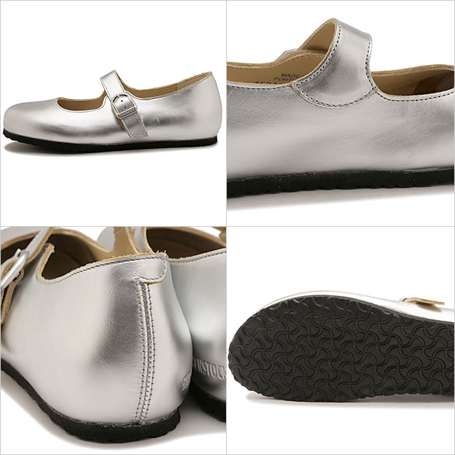 ビルケンシュトック BIRKENSTOCK フラットシューズ サンタクラリタ 1030679 FW25 SANTA CLARITA レディース ドイツ製 SILVER | NATURAL-LEATHER 正規取扱店_2
