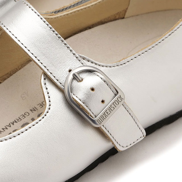 ビルケンシュトック BIRKENSTOCK フラットシューズ サンタクラリタ 1030679 FW25 SANTA CLARITA レディース ドイツ製 SILVER | NATURAL-LEATHER 正規取扱店_3
