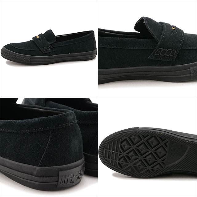 コンバース CONVERSE スニーカー オールスター コインローファー スエード 31316671 HO25 ALL STAR COINLOAFER SU メンズ・レディース BLACK BLACK 正規取扱店 | CONVERSE | 02
