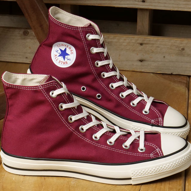 コンバース CONVERSE スニーカー キャンバス オールスター J ハイカット 31316710 HO25 CANVAS ALL STAR J HI メンズ 靴 日本製 BURGUNDY 正規取扱店 | CONVERSE | 01
