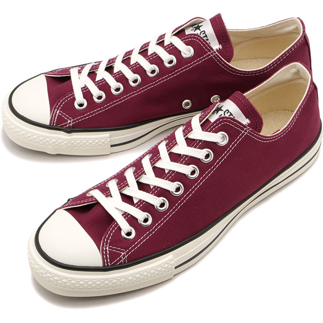 コンバース CONVERSE スニーカー キャンバス オールスター J ローカット 31316720 HO25 CANVAS ALL STAR J OX メンズ 靴 日本製 BURGUNDY 正規取扱店 | CONVERSE
