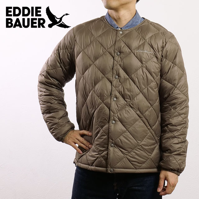 エディー・バウアー Eddie Bauer インナーダウンカーディガン E942456M-38 FW25 INNER DOWN CARDIGAN メンズ ライトダウンジャケット BARK 正規取扱店 | Eddie Bauer