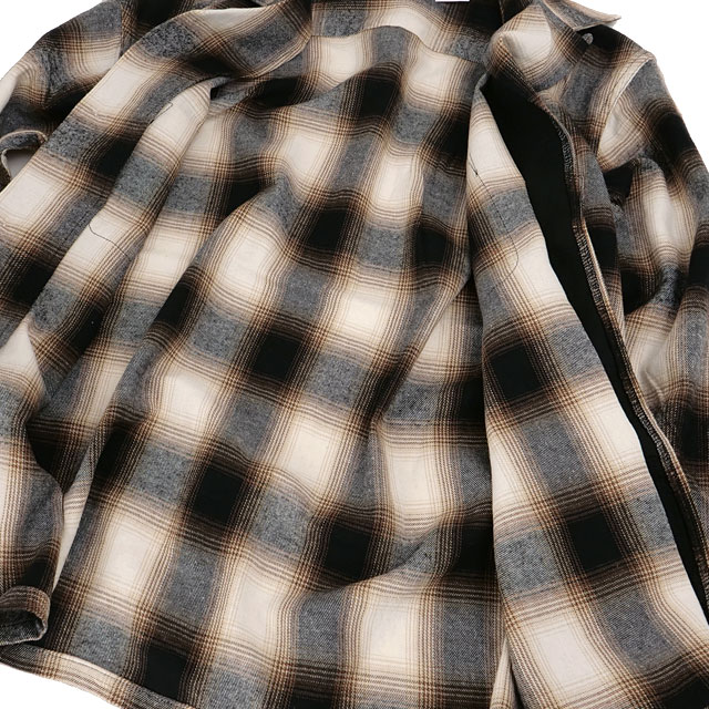 ファイブブラザー FIVE BROTHER チェック ワンナップシャツ 152570 FW25 CHECK ONE-OP SHIRTS メンズ トップス 長袖 開襟シャツ ネルシャツ BLACK 正規取扱店 | FIVEBROTHER | 03