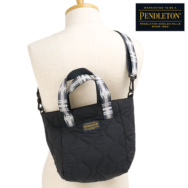 ペンドルトン PENDLETON キルティングトート PDT-000-253026 FW25 QUILTING TOTE メンズ・レディース 鞄 トートバッグ ショルダーバッグ BLACK 正規取扱店 | PENDLETON