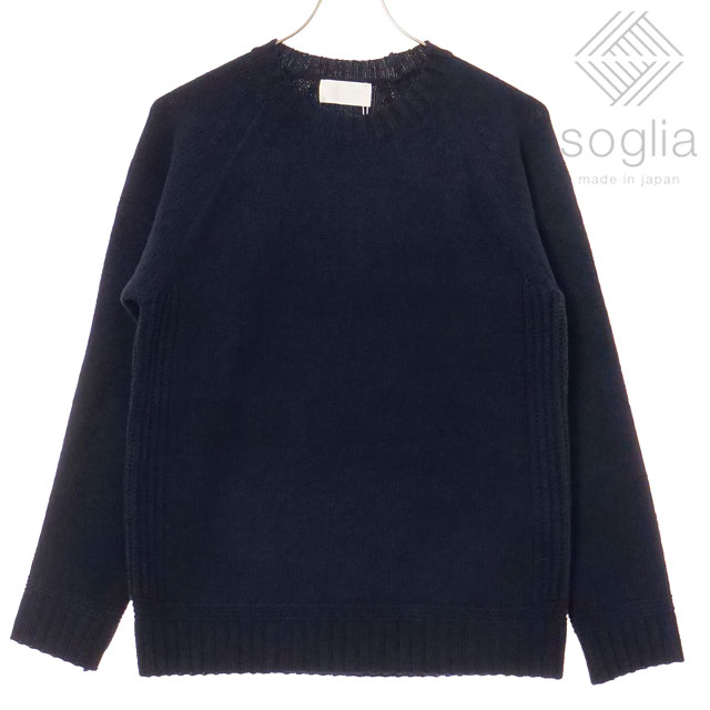 ソリア Soglia ランドノア セーター FW25 LANDNOAH Sweater メンズ・レディース トップス クルーネック ニット 日本製 Navy 正規取扱店
