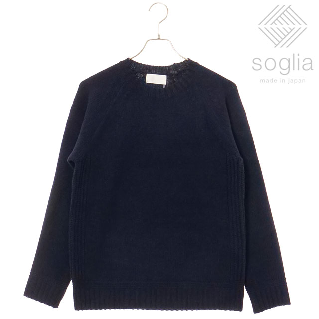 ソリア Soglia ランドノア セーター FW25 LANDNOAH Sweater メンズ・レディース トップス クルーネック ニット 日本製 Navy 正規取扱店_1