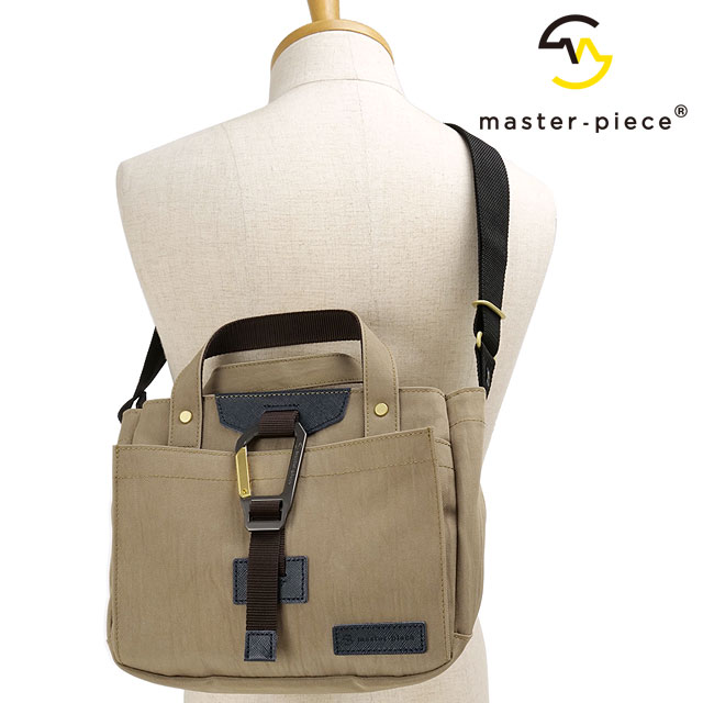 マスターピース master-piece 2WAY トートバッグ 02355-v2 FW25 5L link 2-WAY TOTE BAG メンズ・レディース 鞄 ショルダーバッグ 日本製 BEIGE 正規取扱店 | master-piece
