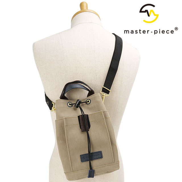マスターピース master-piece ドローストリングショルダー 02356-v2 FW25 link DRAWSTRING SHOULDER 鞄 ショルダーバッグ 日本製 BEIGE 正規取扱店 | master-piece