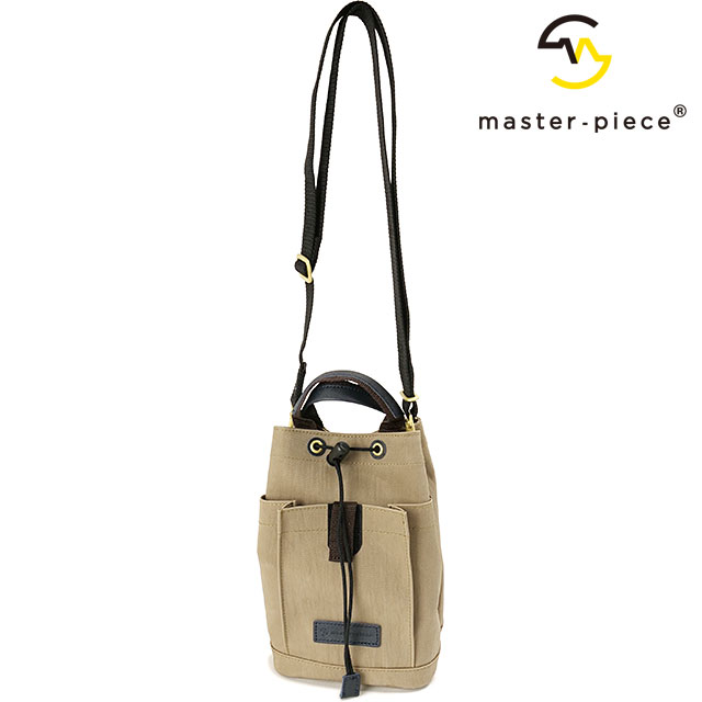 マスターピース master-piece ドローストリングショルダー 02356-v2 FW25 link DRAWSTRING SHOULDER 鞄 ショルダーバッグ 日本製 BEIGE 正規取扱店 | master-piece | 01