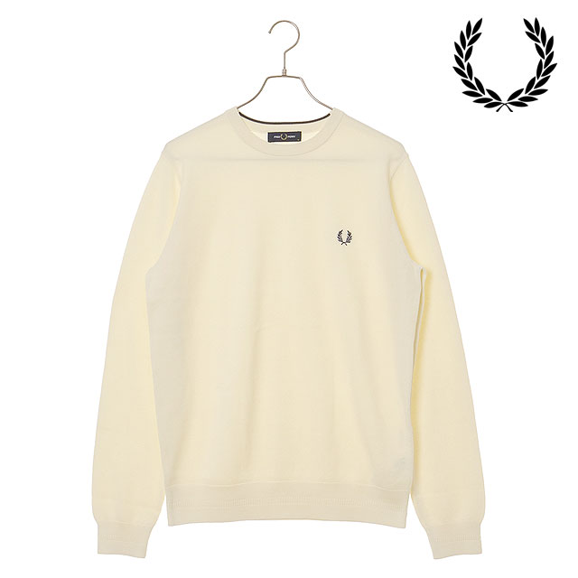 フレッドペリー FRED PERRY ピケステッチジャンパー [K1309-560 FW25Q4] PIQUE STITCH JUMPER メンズ トップス セーター クルーネックニット ECRU 正規取扱店 FRED PERRY（フレッドペリー） ピケステッチジャンパー K1309-560