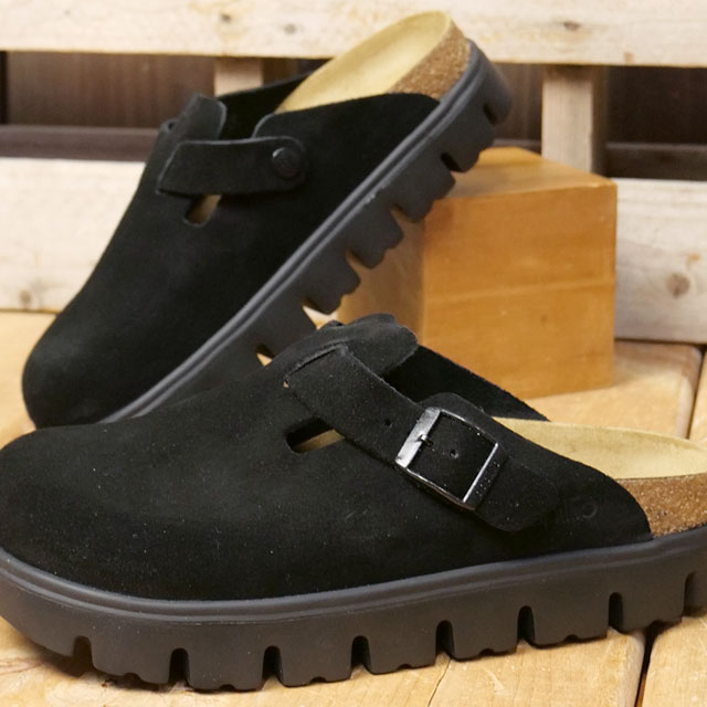 BIRKENSTOCK ビルケンシュトック 厚底 BOSTON ボストン チャンキー サンダル CHUNKY NARROW FIT BLACK ( ブラック 黒 レディース 1028317 ) BIRKENSTOCK（ビルケンシュトック） サンダル レディース ボストン