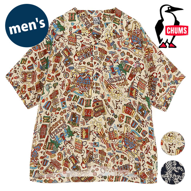チャムス CHUMS メンズ チャムロハシャツ CH02-1263 SS26 M Chumloha Shirt トップス 半袖 アロハシャツ オーバーサイズ 正規取扱店 | CHUMS