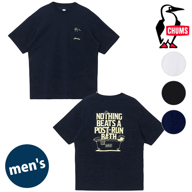 �`�����X CHUMS �����Y CD�|�X�g�����o�X�|�P�b�gT�V���c CH01-2758 SS26 M CD Post-Run Bath Pocket T-Shirt �g�b�v�X ���� �I�[�o�[�T�C�Y ����  ���K�戵�X