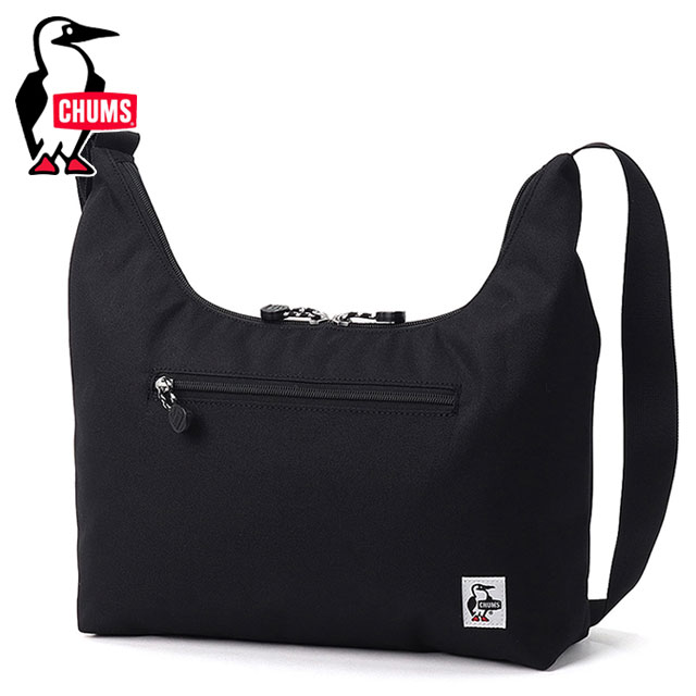 チャムス CHUMS リサイクルプレインショルダーバッグ CH60-4093 SS26 8L Recycle Plain Shoulder Bag 鞄 ワンショルダー ブラック Black 正規取扱店 | CHUMS | 01