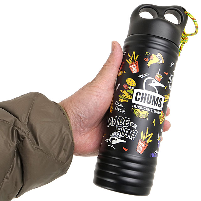 チャムス CHUMS キャンパーウェーブボトル 500ml パターン CH62-2274 SS26 Camper Wave Bottle 500ml Pattern 水筒 真空断熱構造 正規取扱店 | CHUMS | 07