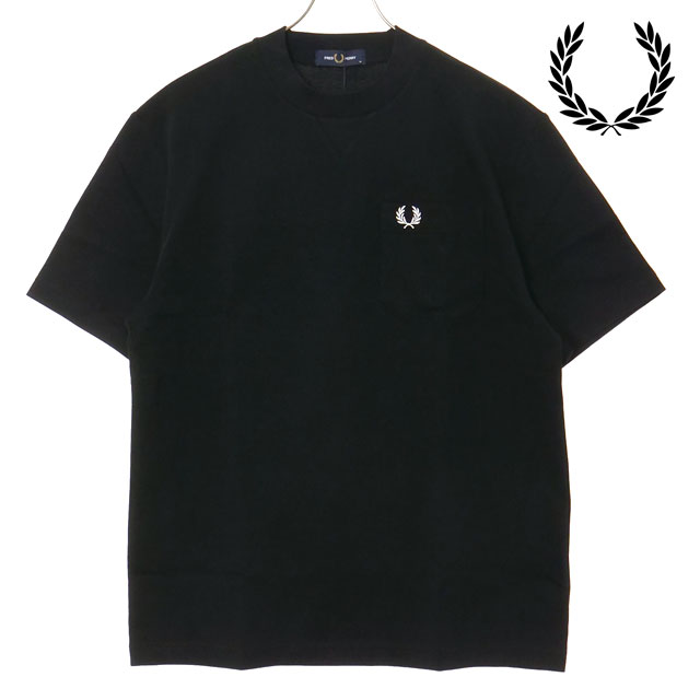 フレッドペリー FRED PERRY メンズ ポケットディテールTシャツ M2408-102 SS26 POCKET DETAIL T-SHIRT トップス 半袖 ポケットTシャツ BLACK 正規取扱店 | FRED PERRY