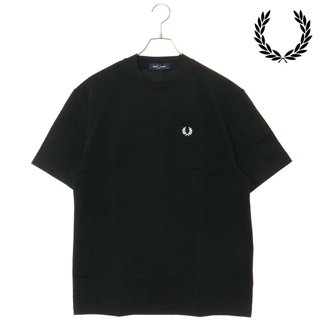 フレッドペリー FRED PERRY メンズ ポケットディテールTシャツ M2408-102 SS26 POCKET DETAIL T-SHIRT トップス 半袖 ポケットTシャツ BLACK 正規取扱店 | FRED PERRY | 01