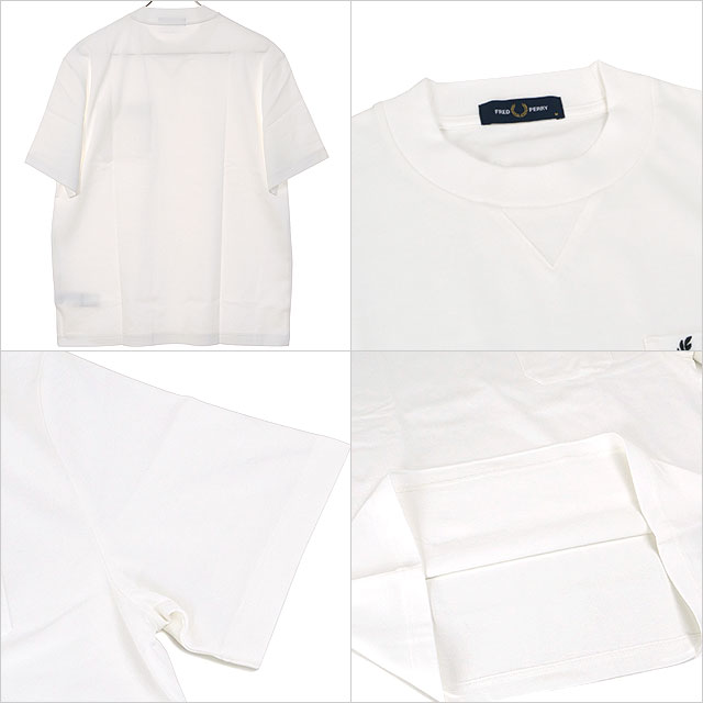 フレッドペリー FRED PERRY メンズ ポケットディテールTシャツ M2408-129 SS26 POCKET DETAIL T-SHIRT トップス 半袖 ポケットTシャツ SNOW-WHITE 正規取扱店 | FRED PERRY | 02