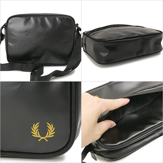 フレッドペリー FRED PERRY トーナルクラシックミニショルダーバッグ L2169-774 SS26 2L TONAL CLASSIC MINI SHOULDER BAG BLACK GOLD 正規取扱店 | FRED PERRY | 02