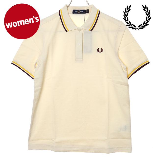 フレッドペリー FRED PERRY レディース ツインティップドフレッドペリーシャツ G3600-18B TWIN TIPPED FRED PERRY SHIRT ECRU LEMON-BARLEY OXBLOOD 正規取扱店