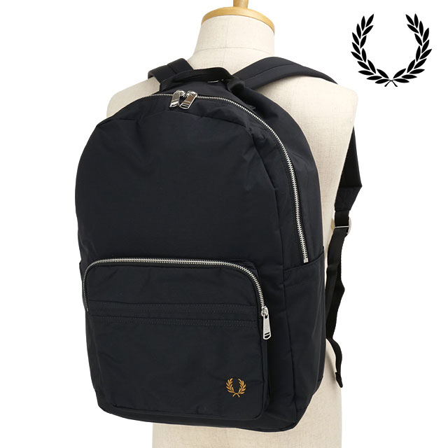 �t���b�h�y���[ FRED PERRY �����b�N �u�����T���o�b�N�p�b�N L2177-102 SS26Q2 7L BRENTHAM BACKPACK ���j�Z�b�N�X �� �f�C�p�b�N �u���b�N BLACK ���K�戵�X
