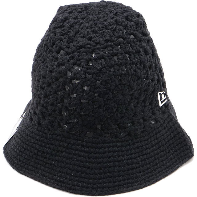 ニューエラ キャップ NEW ERA CAP ハット レディース クロッシェニットバケット 14744715 SS26 CROCHET KNIT 帽子 クロシェ編み ブラック  正規取扱店 | NEW ERA