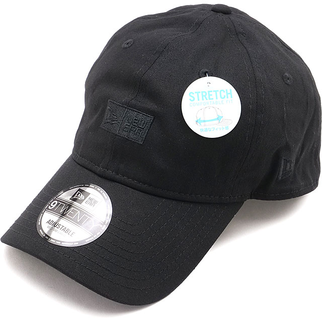 ニューエラ キャップ NEW ERA CAP アウトドア ストレッチコットン ボックスロゴ 14774428 SS26 サイズ調整可能 ブラック 正規取扱店 | NEW ERA
