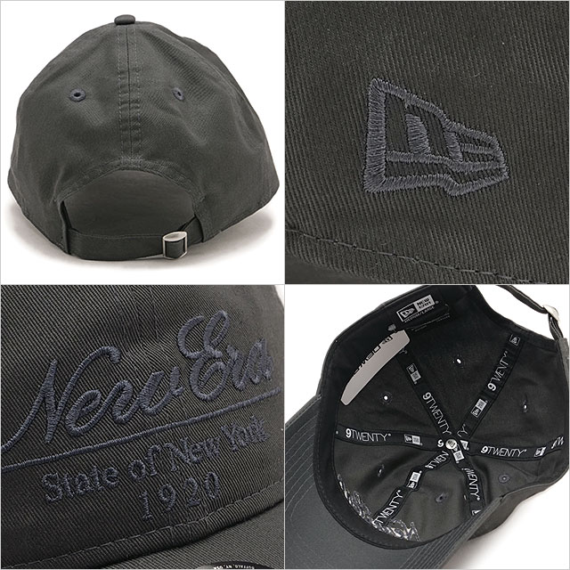ニューエラ キャップ NEW ERA CAP スクリプトトーナル 14745119 SS26 9TWENTY CL SCRIPT TONAL 帽子 サイズ調整可能 カツラギコットン グレー 正規取扱店 | NEW ERA | 02