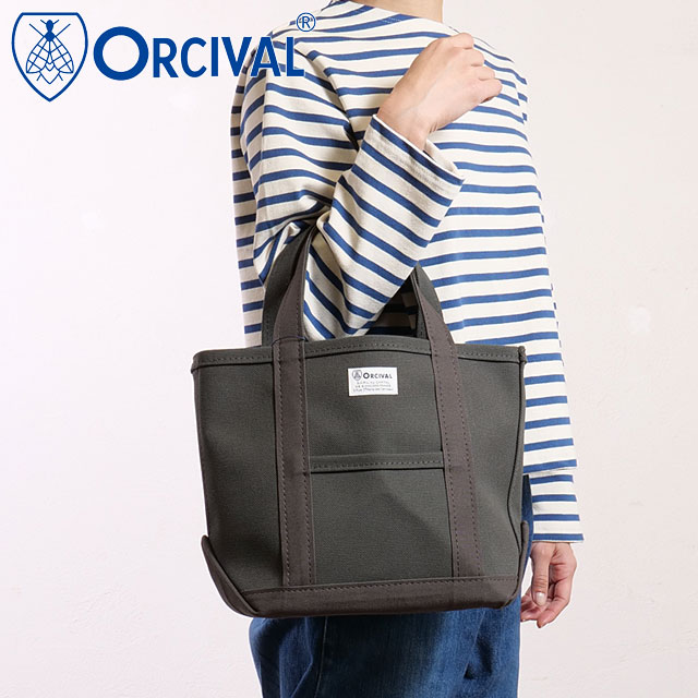 �I�[�V�o�� ORCIVAL �g�[�g�o�b�O �X���[�� OR-H0285-KWC TOTE BAG SMALL �� ���{�� �L�����o�X�g�[�g ���T�C�Y ���z �O���[ CHARCOAL ���K�戵�X