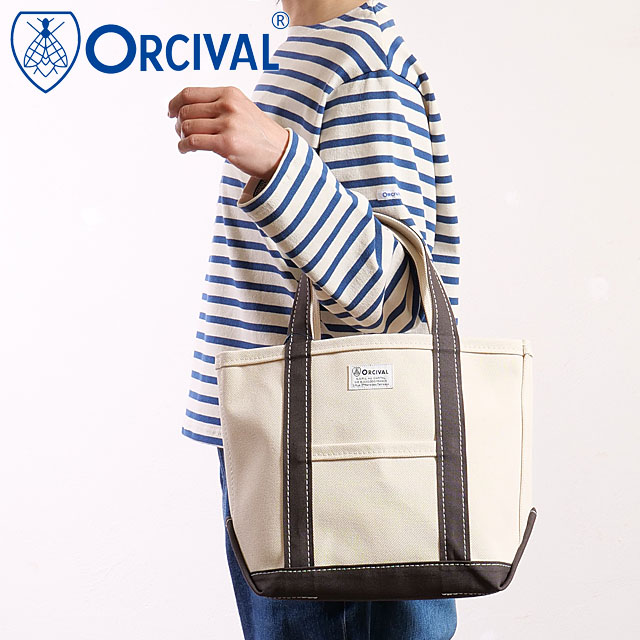 �I�[�V�o�� ORCIVAL �g�[�g�o�b�O �X���[�� OR-H0285-KWC TOTE BAG SMALL �� ���{�� �L�����o�X�g�[�g ���T�C�Y ���z �z���C�g�n ECRU CHARCOAL ���K�戵�X